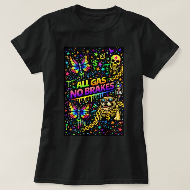Camisa Butterfly TEESCO Graffiti Butterfly 0047838 (Frente do Design)