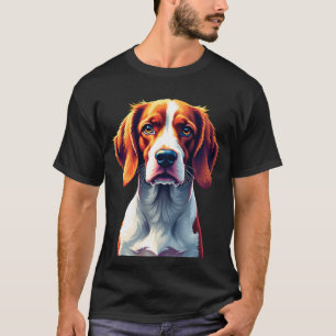 Camisa C da Cara do Cachorro do Brittany Spaniel F