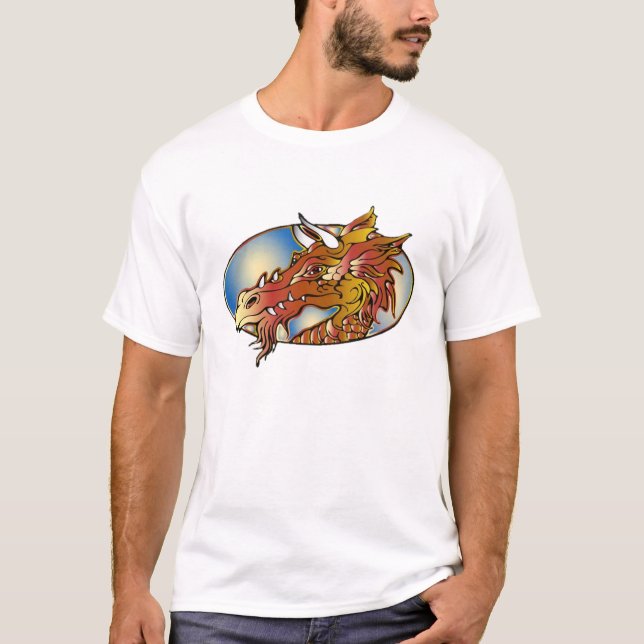Camisa - Cabeça de Dragão de Arte de Tatuagem (Frente)
