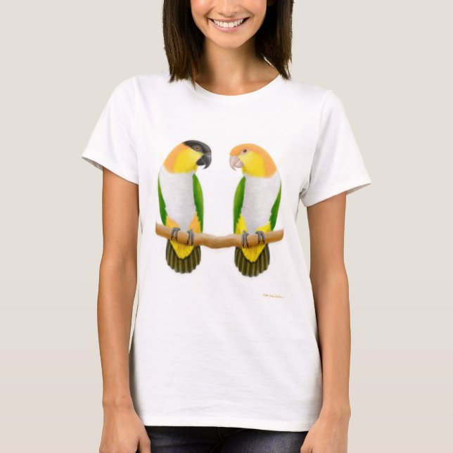 Camisa cabida amor da boneca do papagaio do Caique (Frente)