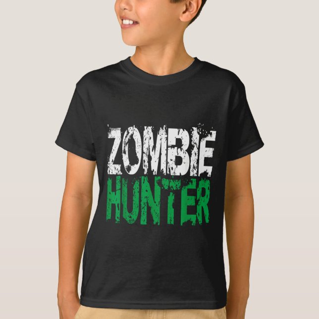 Camisa Caçador de Zumbi de Halloween Presente Dive (Frente)