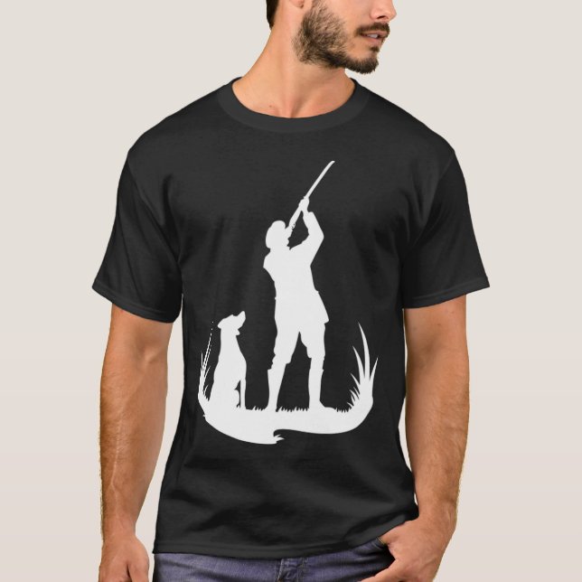 Camisa caçadora de caçadores que diz Duck Hunting  (Frente)