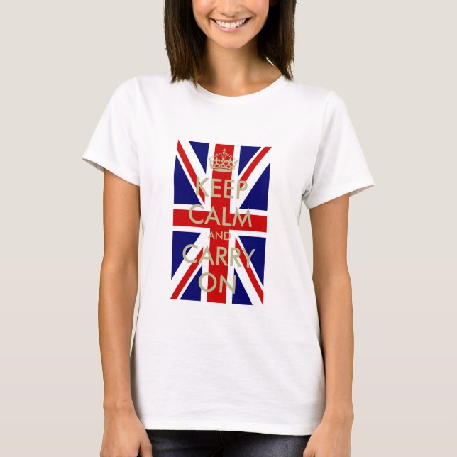Camisa "Calm" da bandeira britânica para mulheres (Frente)