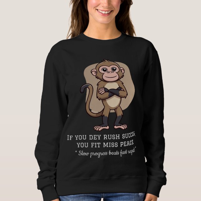 Camisa Calm Mind Monkey – Citação de Vida Honesta (Frente)