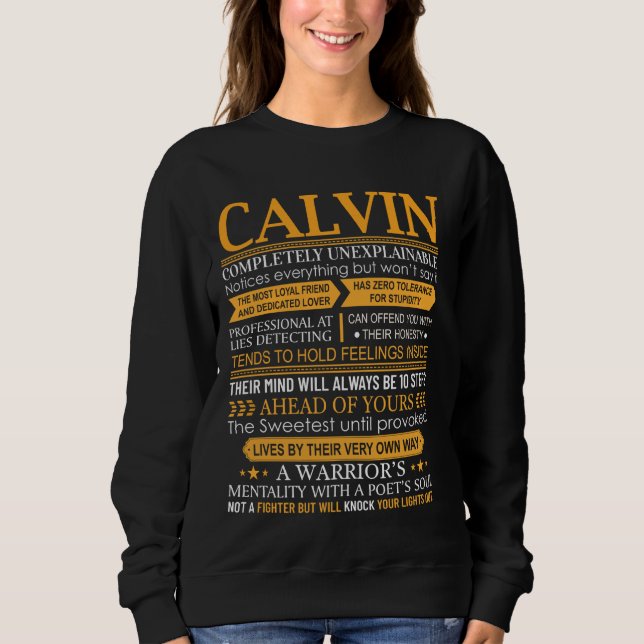 Camisa Calvin First Name - Nome Personalizado Calv (Frente)