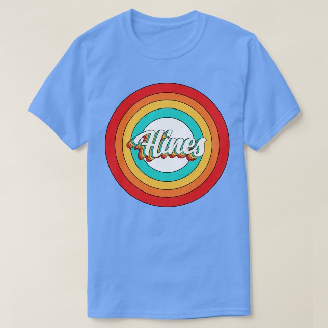 Camisa Camisa Camisa Vintage Hines Circular (Frente do Design)