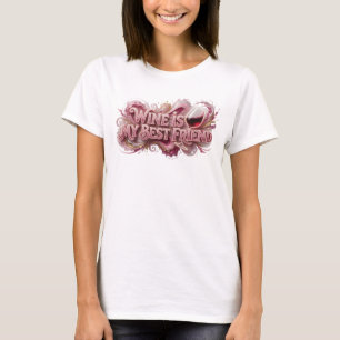 Camisa Camiseta Vinho Rosa Limpo É MEU MELHOR AMIG