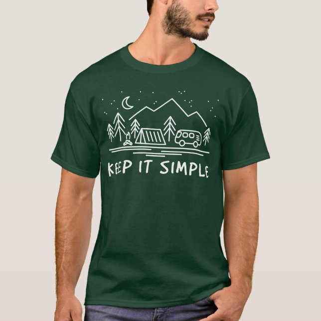 Camisa Camper Keep Simple Bonfire Camping boy (Frente)