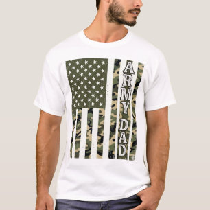 Camisa Camuflada Pai do Exército Bandeira American