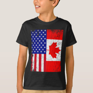 Camisa Canadense Americana Usa Canadá Bandeira 4 D