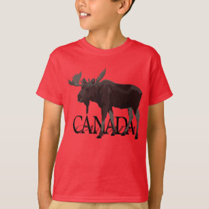 Camisa canadense da lembrança do miúdo do t-shir