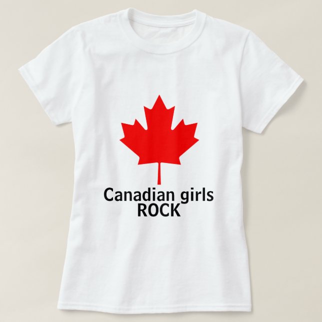 Camisa canadense das senhoras da rocha das meninas (Frente do Design)
