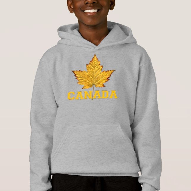 Camisa canadense de Hoodie Souvenir Unisex Kid (Frente)