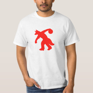 Camisa canina antropomórfica vermelha 0001 da