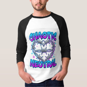 Camisa Caótica Neutra Desenho, Emo Arame Farpado C