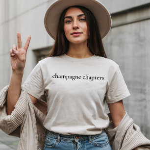 Camisa Capítulos de Champanhe Camiseta Minimalista