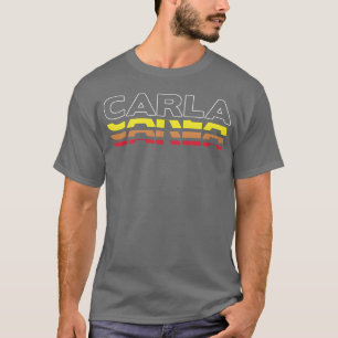 Camisa Carla Primeiro Nome Engraçado Vintage Pôr d