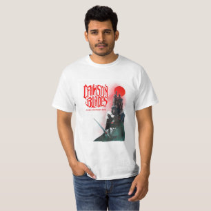 Camisa carmesim das lâminas T