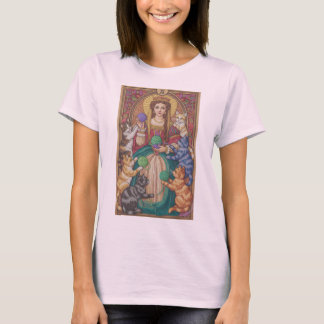 Camisa Carta de Tarot Rainha dos Gatos, Design de