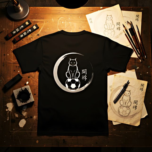 Camisa Casual Masculina - Gato de Futebol Clássico (Criador carregado)