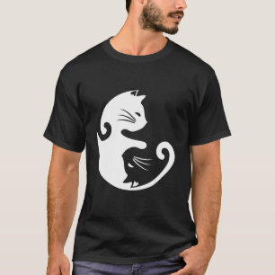 Camisa Cat Ying Yang Espiritualidade Meditação Iog