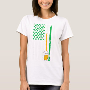 Camisa Cerveja Bandeira Irlandesa Americana Dia de
