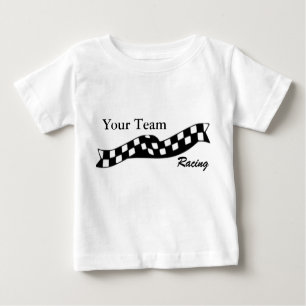 Camisa Checkered da criança da equipe da raça da
