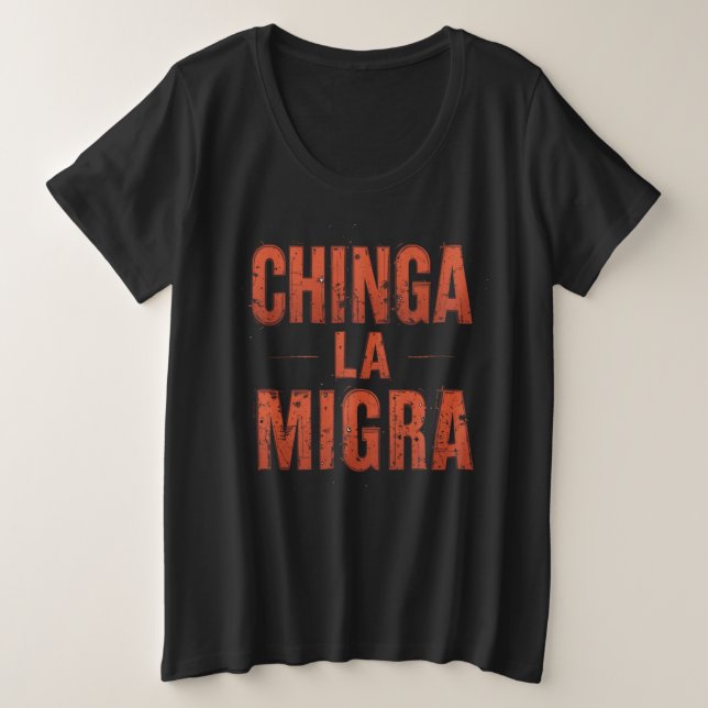 Camisa Chinga La Migra - Protesto e Ativismo Negro (Frente do Design)