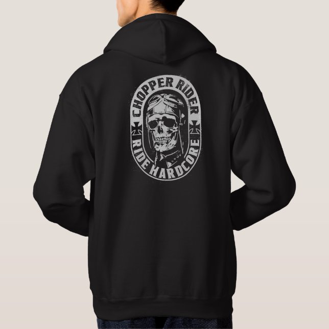 Camisa Chopper Skull Rider Moto Passeio Hardcore (Verso)