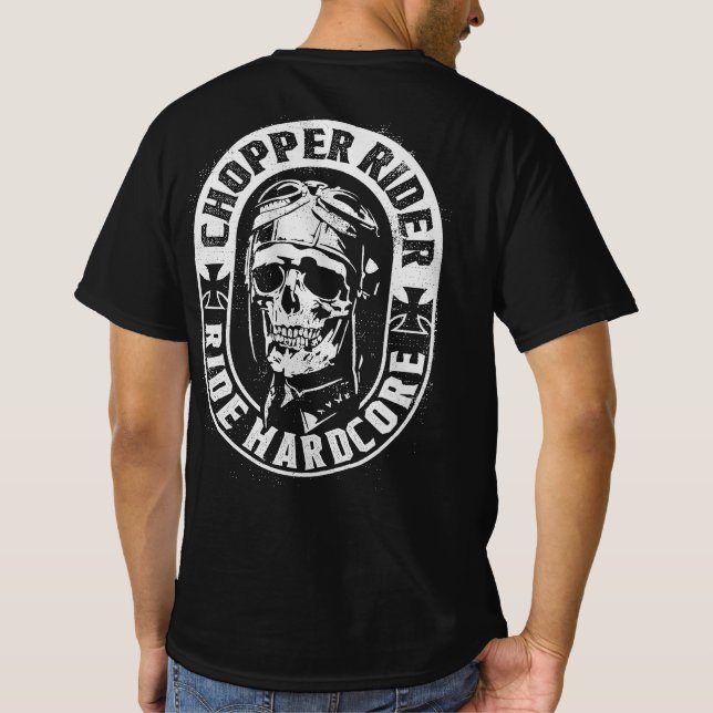 Camisa Chopper Skull Rider Moto Passeio Hardcore   (Verso)