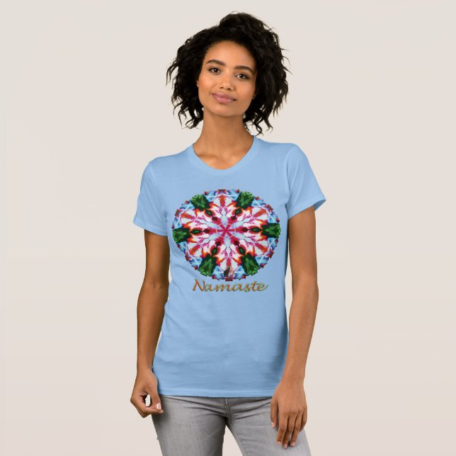 Camisa Cilantro Namaste Caleidoscópio (Frente Completa)