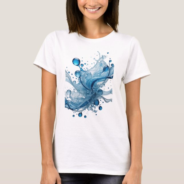 Camisa Citação Água Flui Witty Blue (Frente)