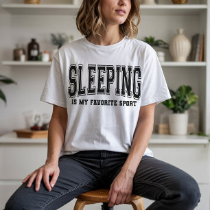 Camisa Citação Divertida de Sono, Camisa de Humor 