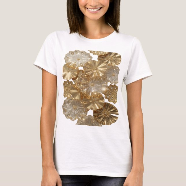 Camisa Citação GOLDEN FLOWERS Statement Gold (Frente)