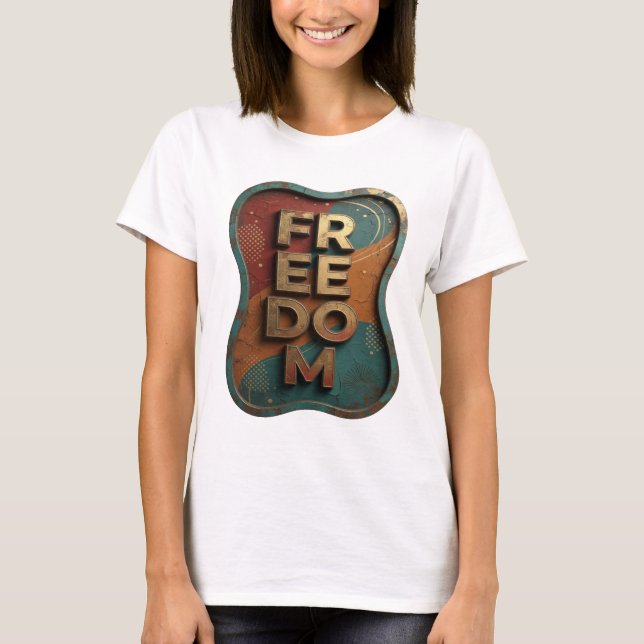 Camisa Citação Liberdade Ouro Fresco (Frente)