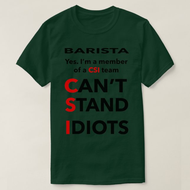 Camisa Clássica BARISTA (Frente do Design)