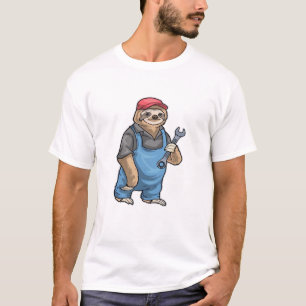 Camisa Clássica Chave de Fenda Mecânico Preguiça