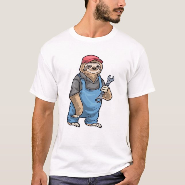 Camisa Clássica Chave de Fenda Mecânico Preguiça (Frente)