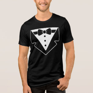 Camisa Clássica com Estampa de Smoking