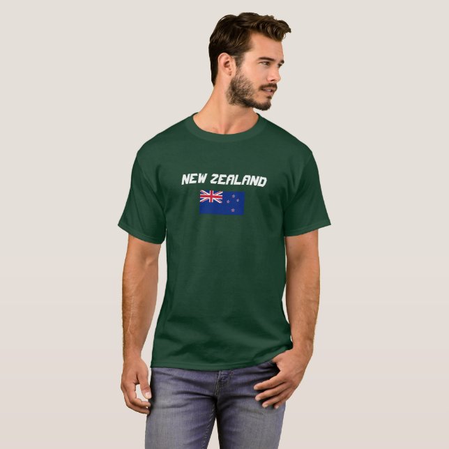Camisa clássica da bandeira de Nova Zelândia (Frente Completa)