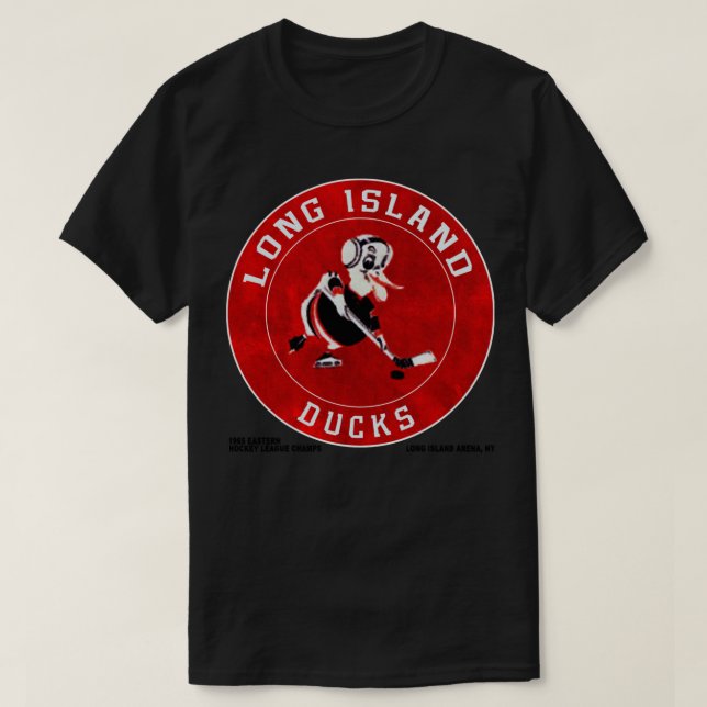 Camisa Clássica Da Equipe De Hóquei Em Patos Longo (Frente do Design)