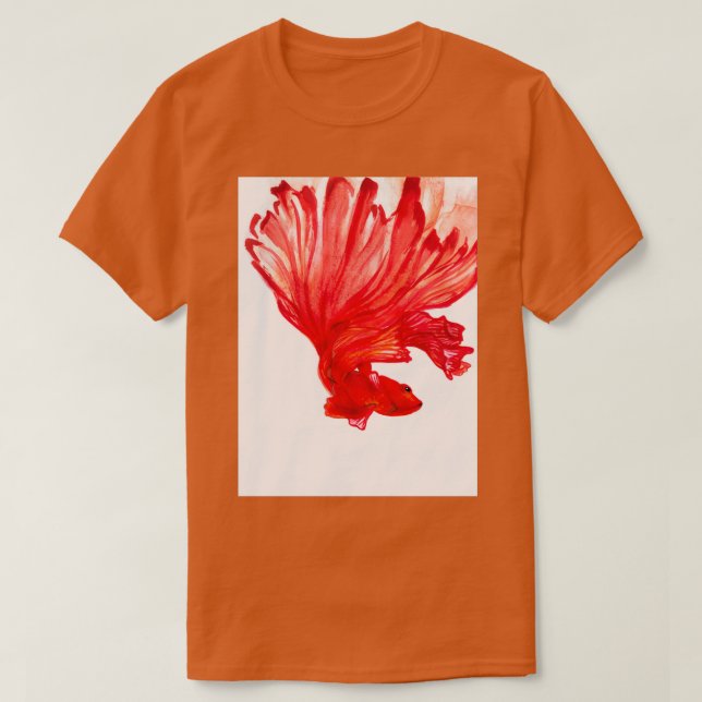 Camisa clássica de peixes-barbatanas (Frente do Design)