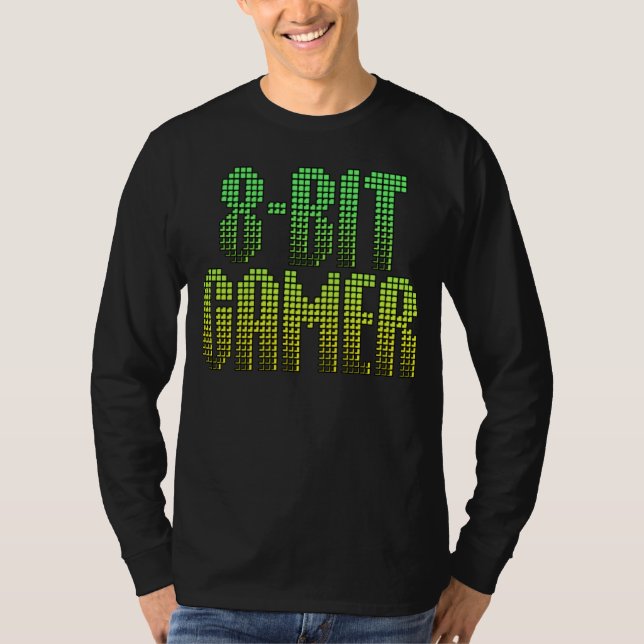 camisa clássica do jogo de vídeo do Gamer 8bit (Frente)
