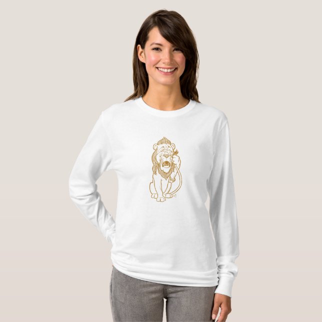 Camisa Clássica do Mágico de Oz - Leão Covarde Tri (Frente Completa)