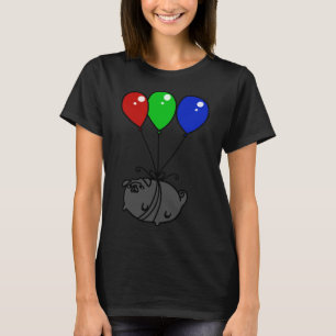 Camisa Clássica Pug Balão Negro 651