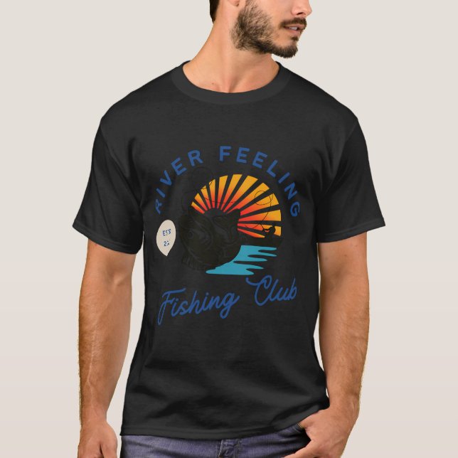 camisa clássica sensação de pesca no rio (Frente)