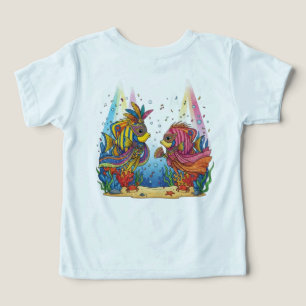 Camisa Colorida de Máscaras Venezianas de Peixes n