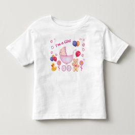 Camisa Colorida de Menina Pequena e Fofa