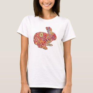 Camisa Colorida de Silhueta Floral de Páscoa Coel