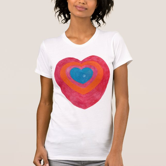 Camisa Colorida do Coração (Frente)